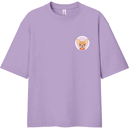 Футболка унисекс "Чихуахуа. Dog love club", XS-S, хлопок, оверсайз, лавандовый - 5
