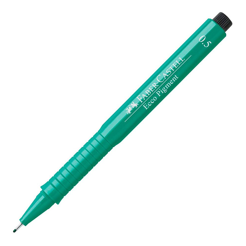 Ручка пигментная "Ecco Pigment", 0.5 мм, зеленый