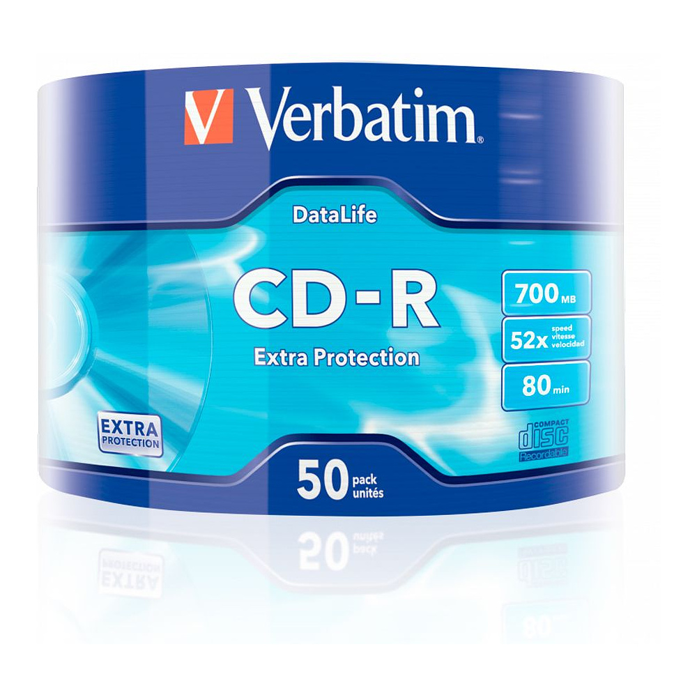 Диск Verbatim "Extra Protection", CD-R, 0.7 гб, пэт-упаковка, 50 шт - 2
