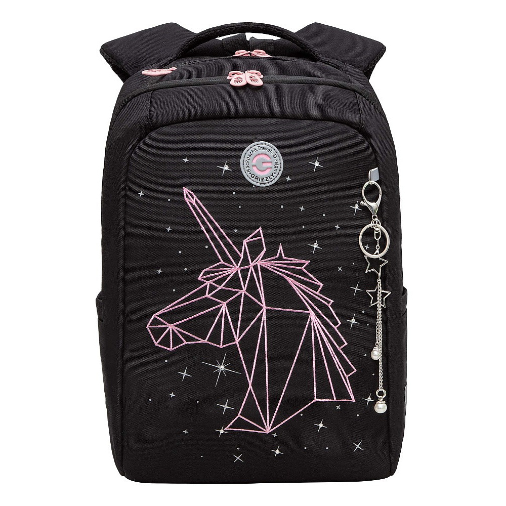 Рюкзак школьный "Unicorn" с карманом для ноутбука, черный