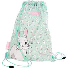 Мешок для обуви "Lovely bunny", 44x33 см, мятный
