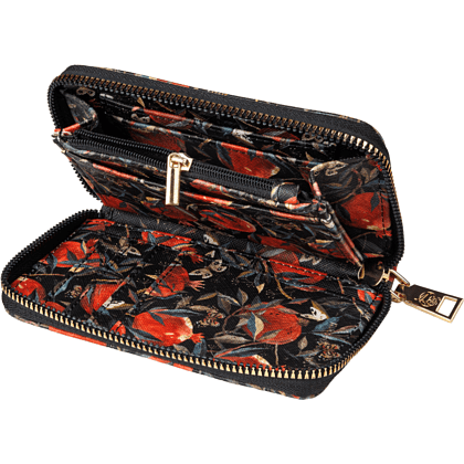 Кошелек "Flora. Гранат", черный, красный - 3