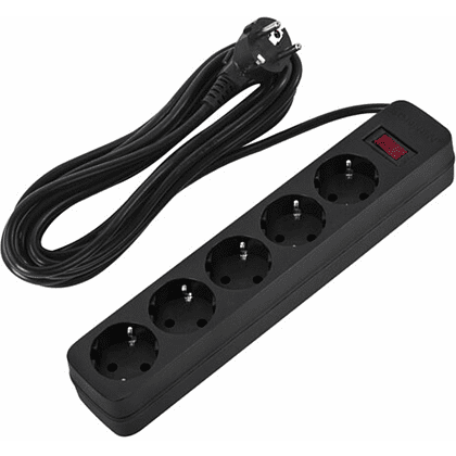 Сетевой фильтр Sonnen SPB-505, 5 м, 5 розеток, черный