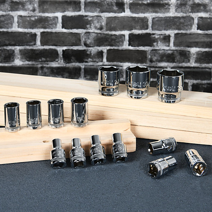 Головка торцевая шестигранная Deli YS EDQ4032 1/2", 32 мм, серебристый - 4