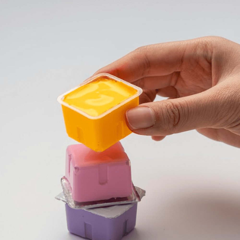 Краски гуашевые "Himi Jelly Cup. New vision", 24 цвета, кювета, розовый футляр - 9