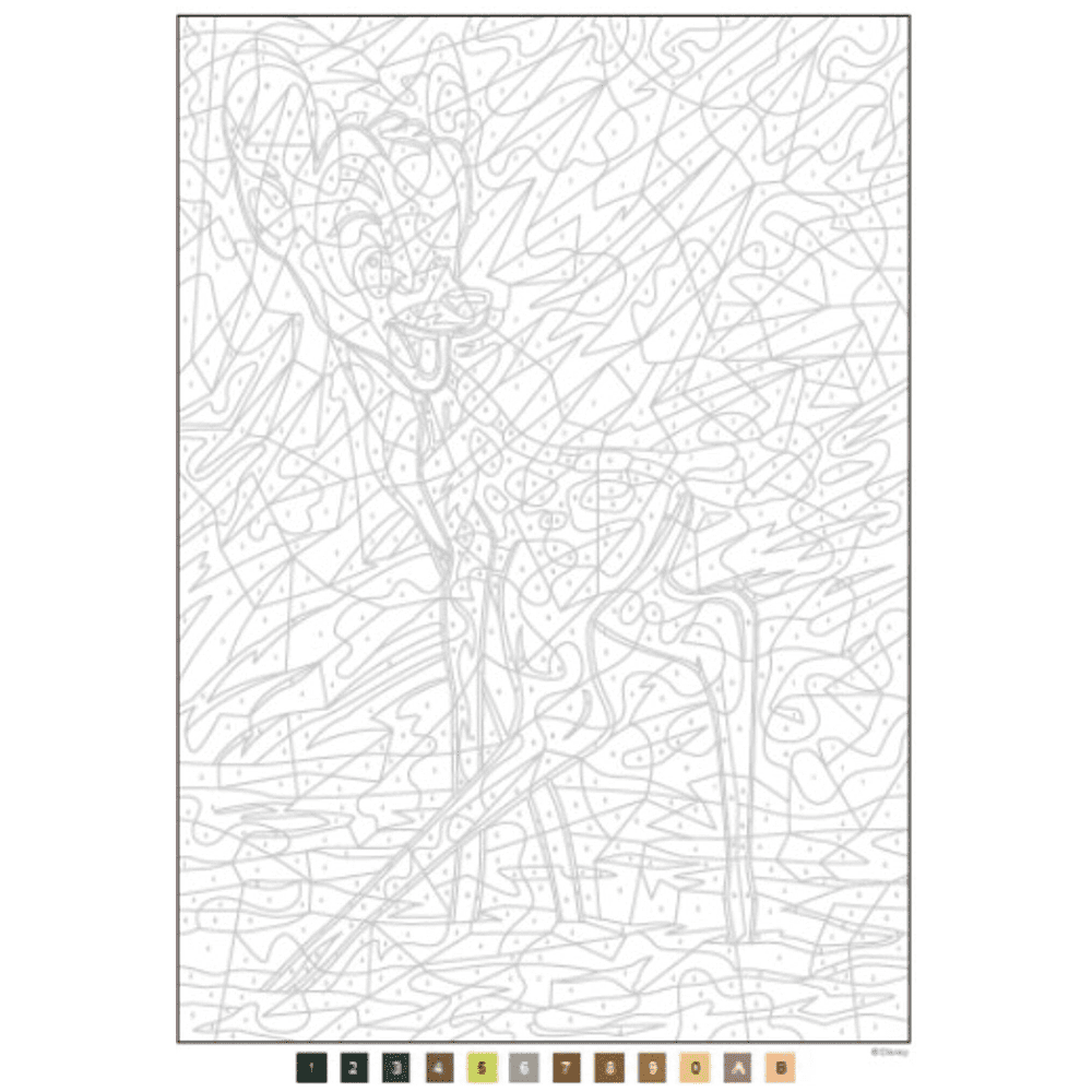 Раскраска по номерам на французском языке "Coloriages mystères Disney - Les Grands classiques. Tome 9" - 2