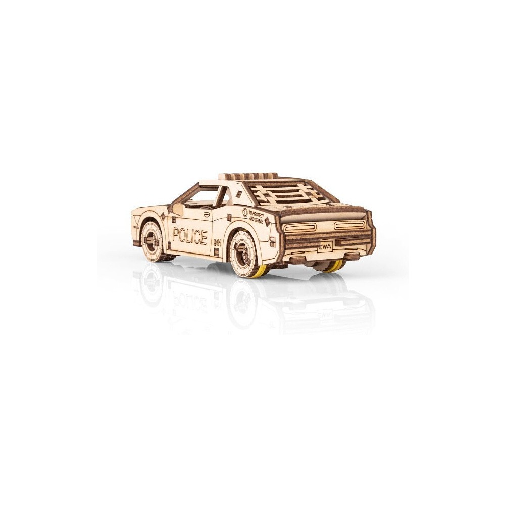 Конструктор 3D "Полицейский автомобиль", механический, деревянный - 4