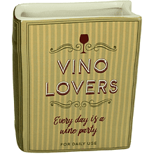 Ваза "Book Vino Lovers", 14.4х5.5х18.2 см, зеленый