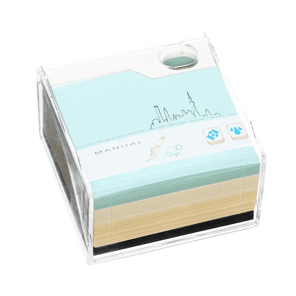 Блок бумаги для заметок 3D "Город с подсветкой", 45х80 мм, 170 листов - 2