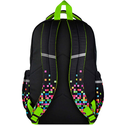 Рюкзак школьный "Цифровая атака", черный, зеленый - 3