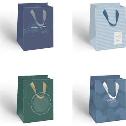 Пакет бумажный подарочный "Гравитация", 11.4х14.6х6.4 см, ассорти