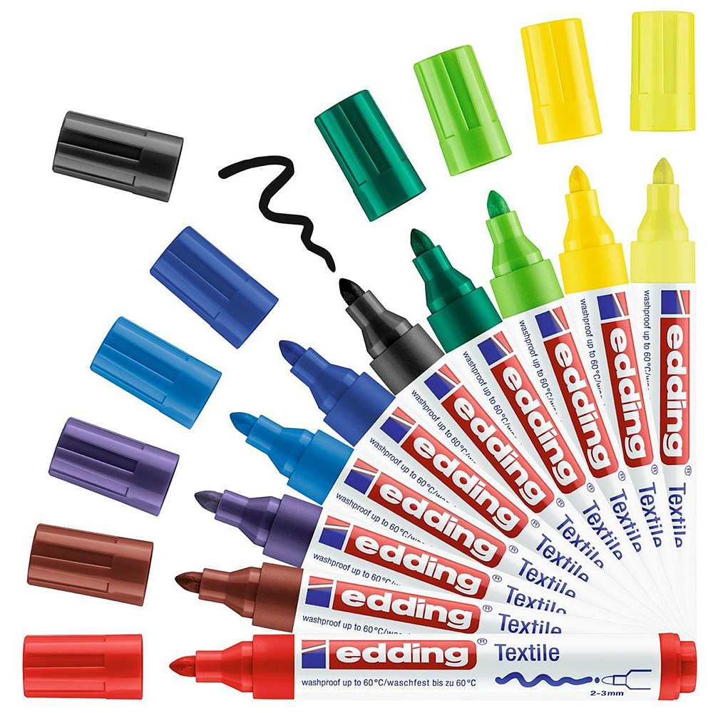 Набор маркеров для текстиля Edding "E-4500 Basic", 10 шт., ассорти - 2