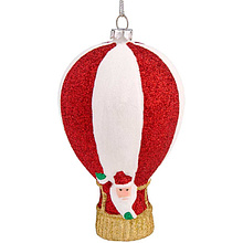 Украшение новогоднее "Дед мороз на шаре", красный, белый