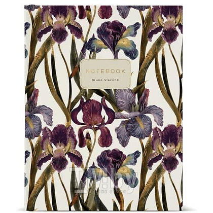 Тетрадь "Flora. Ирисы", A5, 80 листов, клетка, белый, розовый