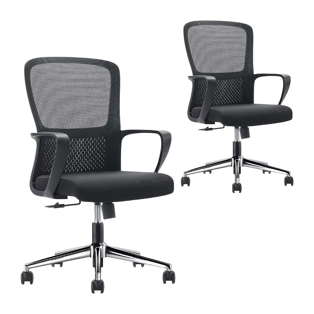 Кресло компьютерное SitZone U-069B, сетка, ткань, черный, 2 шт/упак