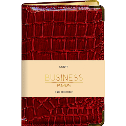 Книга записная "Grand croco", А5, 80 листов, клетка, бордовый  