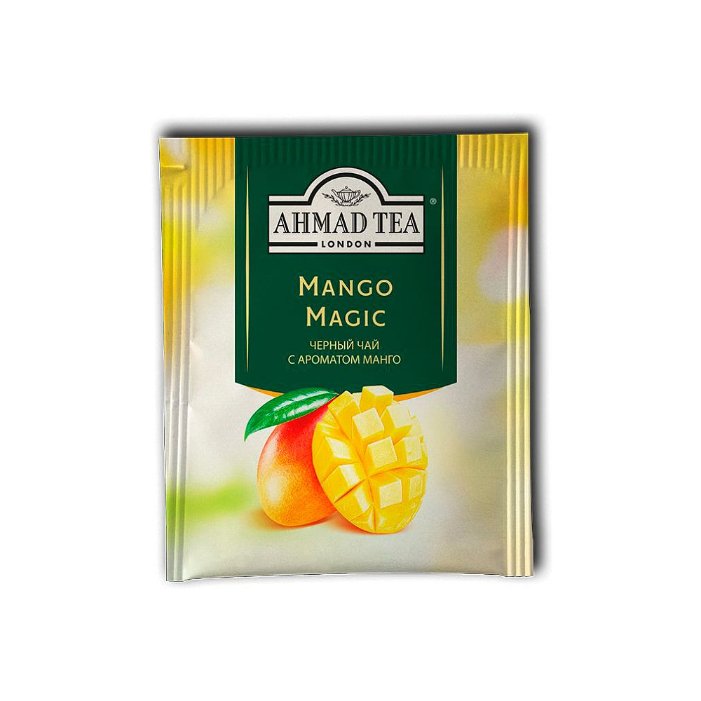 Чай "Ahmad Tea Mango Magic", 25 пакетиков x1.5 гр, черный, с ароматом манго - 3