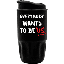 Термокружка "Everybody wants to be us", 450 мл, нержавеющая сталь, черный