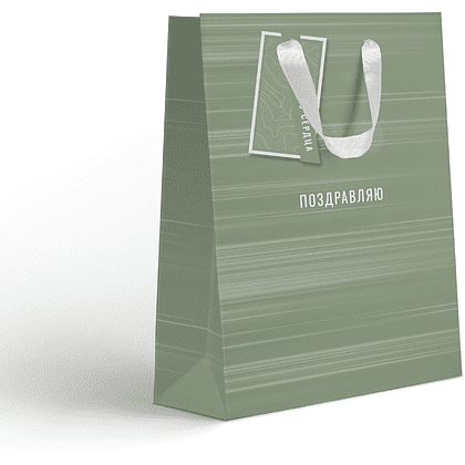 Пакет бумажный подарочный "Country MS", 18х22.7х10 см, ассорти