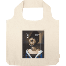 Сумка для покупок «Заячья дама»,  Эльмира Мухтарова, из хлопка 340 г/м2, натуральный