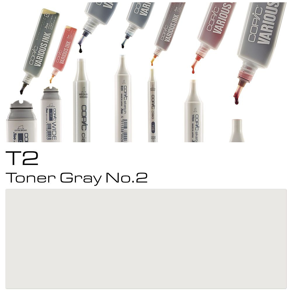 Чернила для заправки маркеров "Copic", T-2 серый №2 - 2