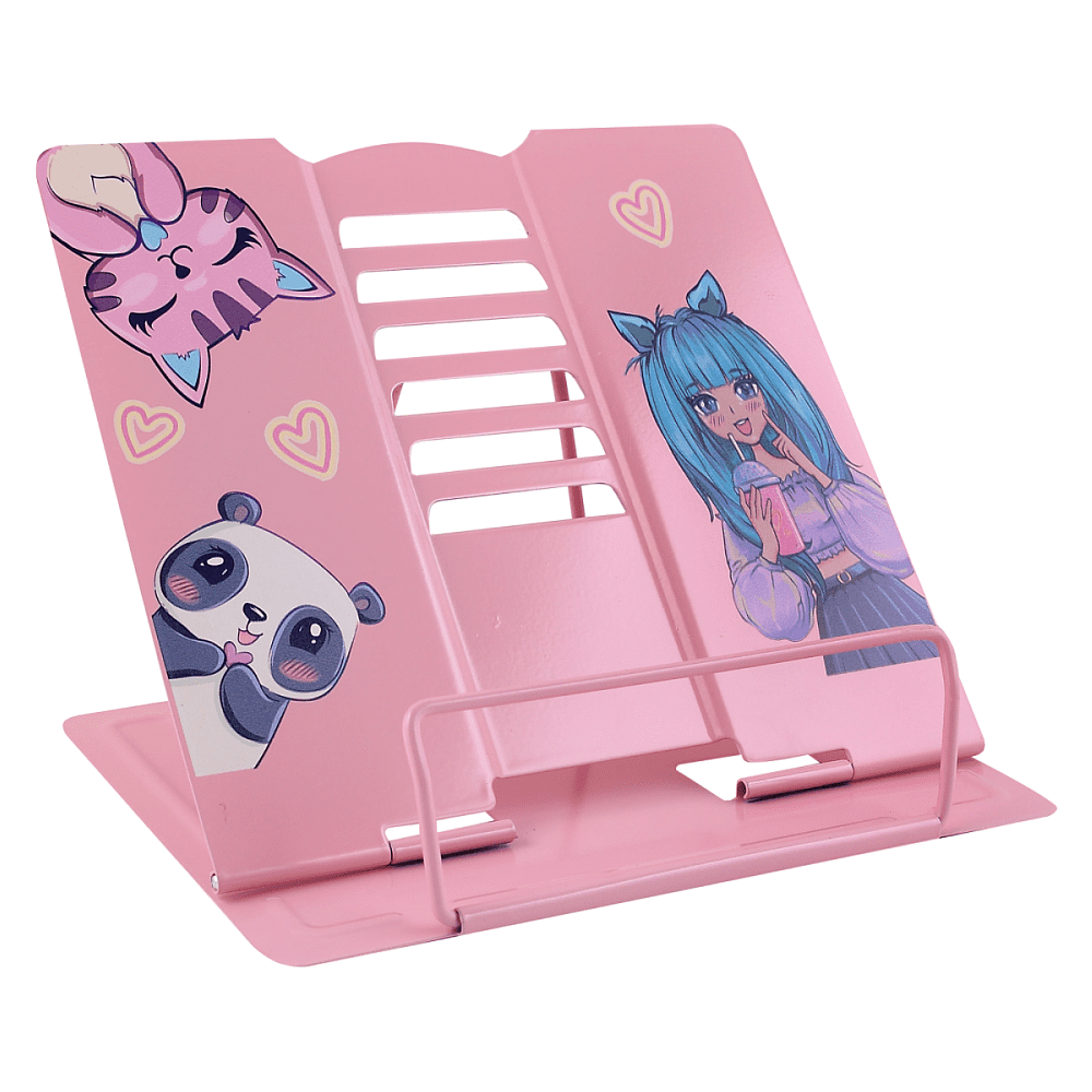 Подставка для книг "Anime Girl", металл, розовый