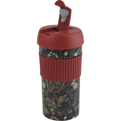 Кружка термическая "Flora. Лесные ягоды", металл, 500 мл, черный, красный - 4