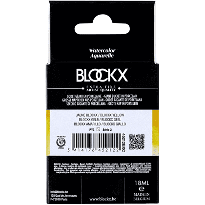 Краски акварельные "Blockx. Giant pan" 112 неаполитанский желтый, 18 мл., кювета - 5