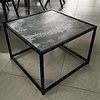 Журнальный стол "ART-3", 650х650х490 мм, черный, табачный крафт - 2