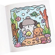 Раскраска на английском языке "Cozy Cuties. Cute and Comfy Colouring Book", Coco Wyo