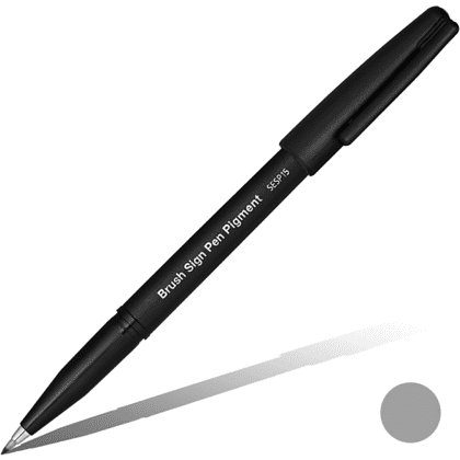 Маркер-кисть "Brush Sign Pen Pigment", серый