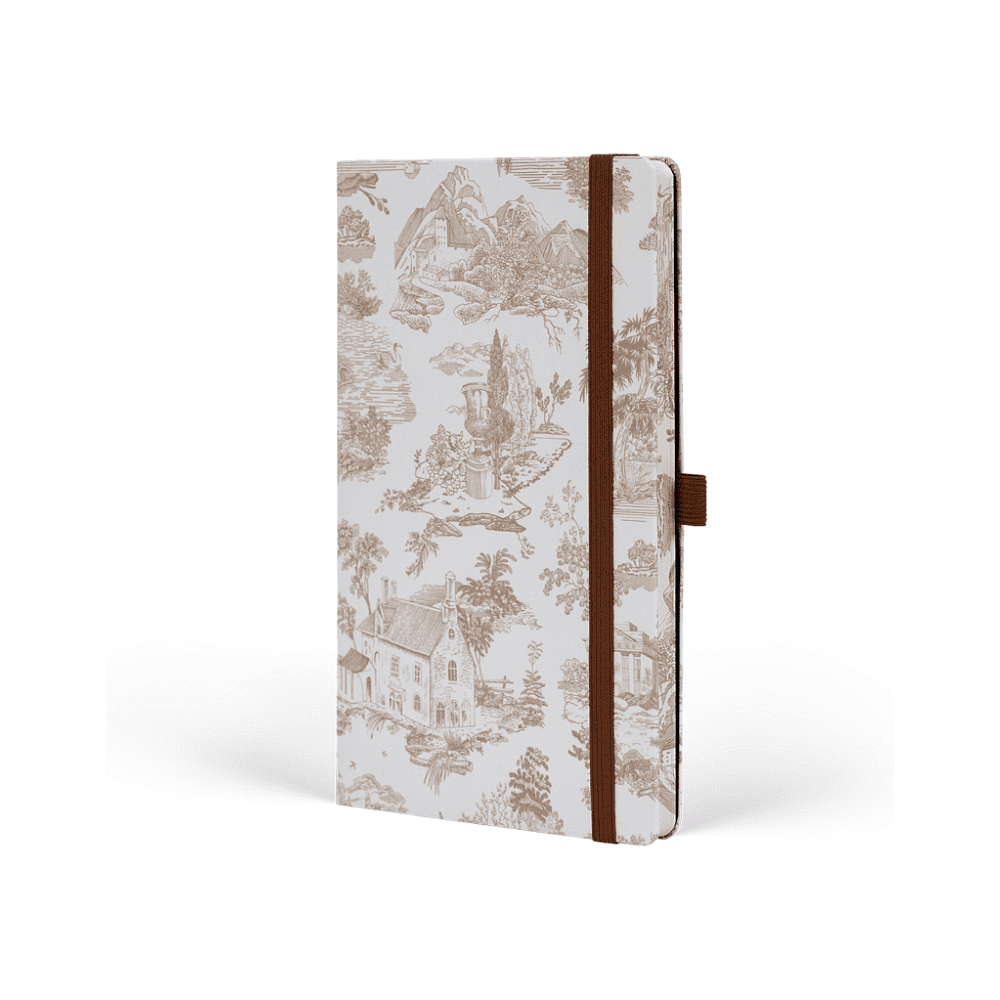 Блокнот "Landscapes walnut", А5, 96 листов, на резинке, коричневый