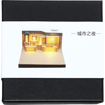 Блок бумаги для заметок 3D "Город с подсветкой", 45х80 мм, 170 листов - 4