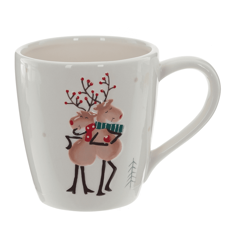 Кружка керамическая "Олени", 500 мл, разноцветный