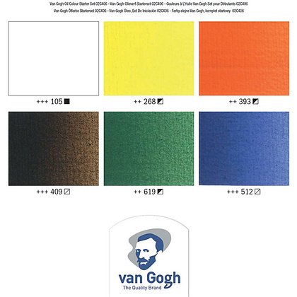 Набор начальный красок масляных "Van Gogh", 6 цветов - 2