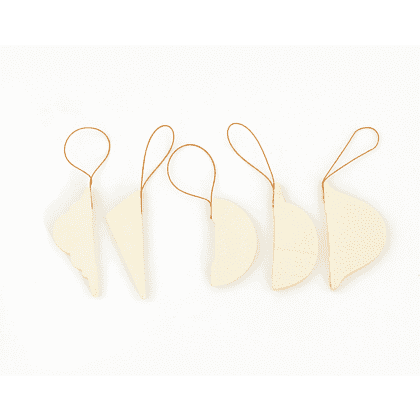 Игрушка бумажная елочная "10888062", 5 шт, бежевый - 3