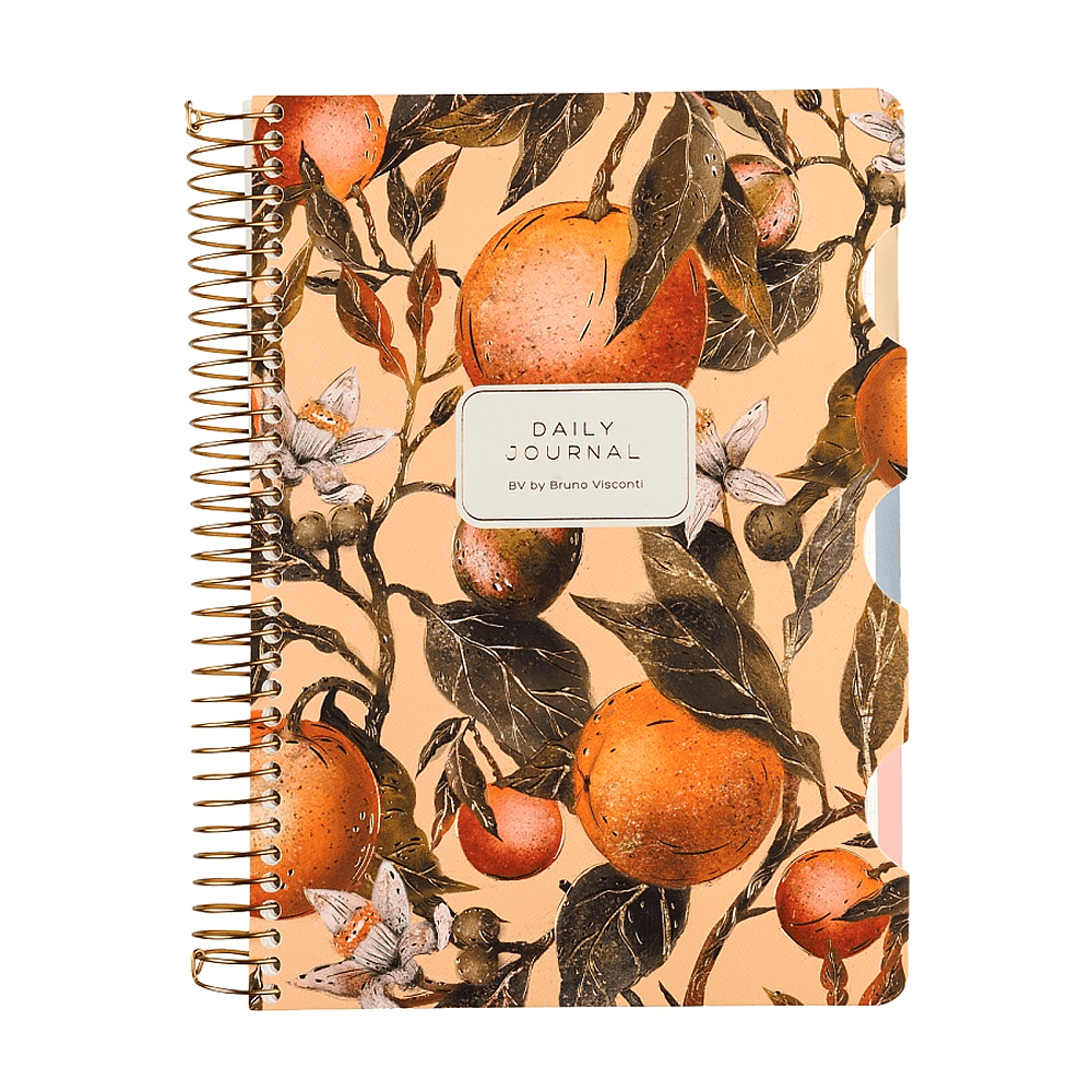 Книга записная "Flora. Paradise. Oranges", A5, 200 листов, клетка, линейка, точка, оранжевый - 2