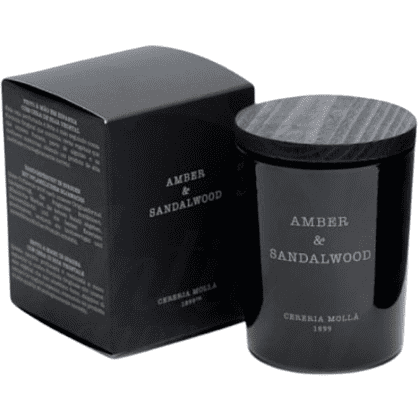 Свеча ароматическая CERERIA MOLLA  "Amber & Sandalwood", 70 гр, подарочная упаковка