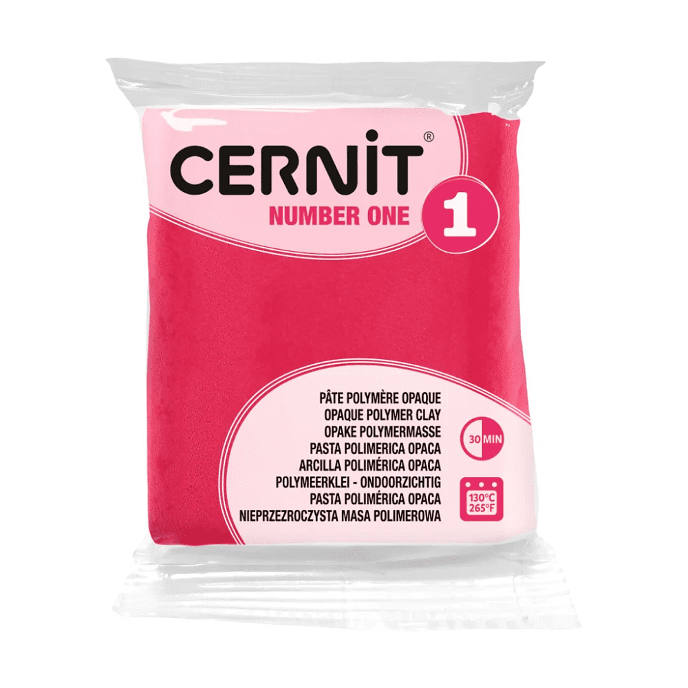 Полимерная глина "Cernit № 1 (Number One)", 56 г, 481 малиновый - 2