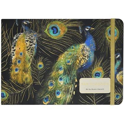 Скетчбук "Fauna. Павлины", 14.6х21.3 см, 180 г/м2, 96 листов, разноцветный - 2