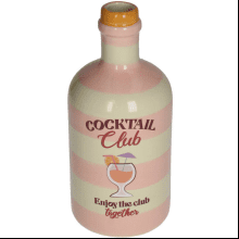 Ваза керамическая "Coctail Club", 9.5х9.5х21.5 см, разноцветная