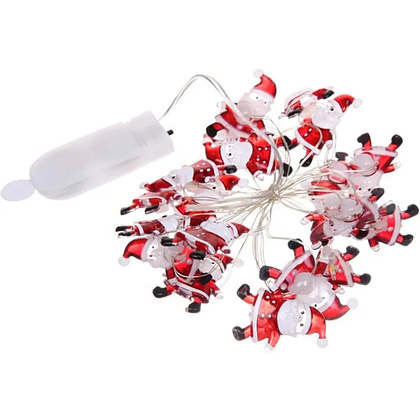 Гирлянда LED "Дед Мороз", 3,2x2,5 см, 2 м, теплый белый - 3