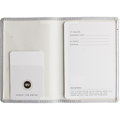 Обложка для паспорта "Серебро", кожзам - 4