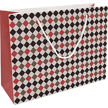 Пакет бумажный подарочный "Cage", 36х26х12 см, красный