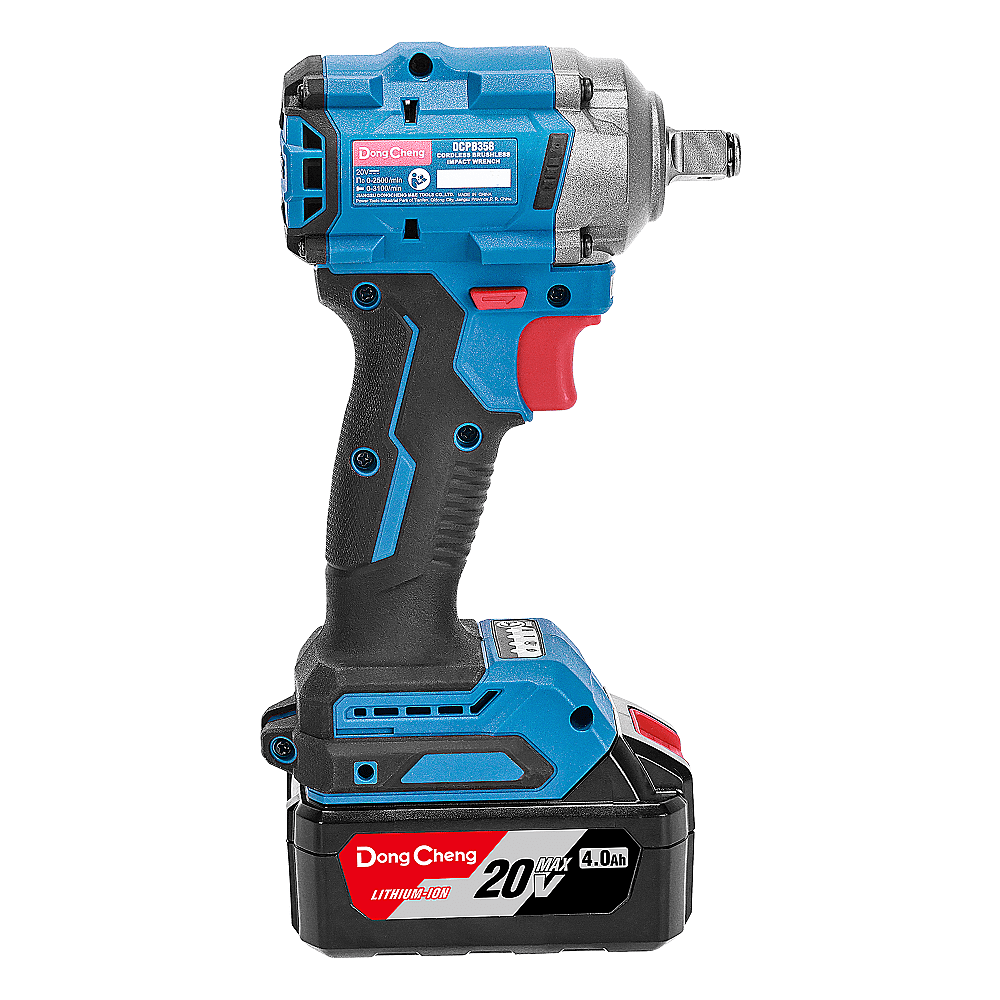 Аккумуляторный гайковерт DongCheng DCPB358 (TYPE EM), 20 В, 358 Нм, 2 АКБ, 4 Ач, З/У 2 А - 3 Аккумуляторный гайковерт DongCheng DCPB358 (TYPE EM), 20 В, 358 Нм, 2 АКБ, 4 Ач, З/У 2 А - 3