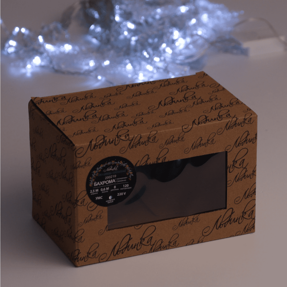 Гирлянда электрическая LED "Бахрома. Снежинка", белый - 2