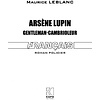Книга на французском языке "Арсен Люпен - джентельмен-грабитель", Леблан М. - 2