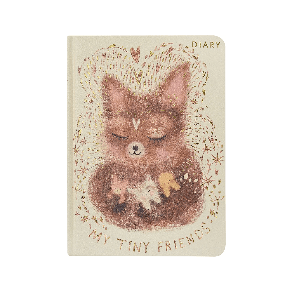 Ежедневник недатированный "Love me. Лисенок", А5, 240 страниц, молочный