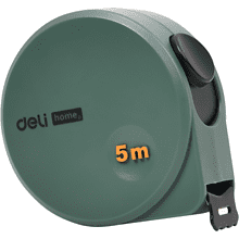 Рулетка Deli HS EHT8519L, 5 м х 19 мм, Soft Touch, зеленый