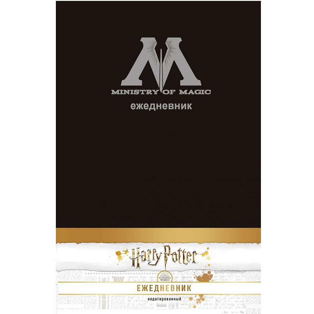 Ежедневник недатированный "Министерство магии", А5, 160 страниц, черный